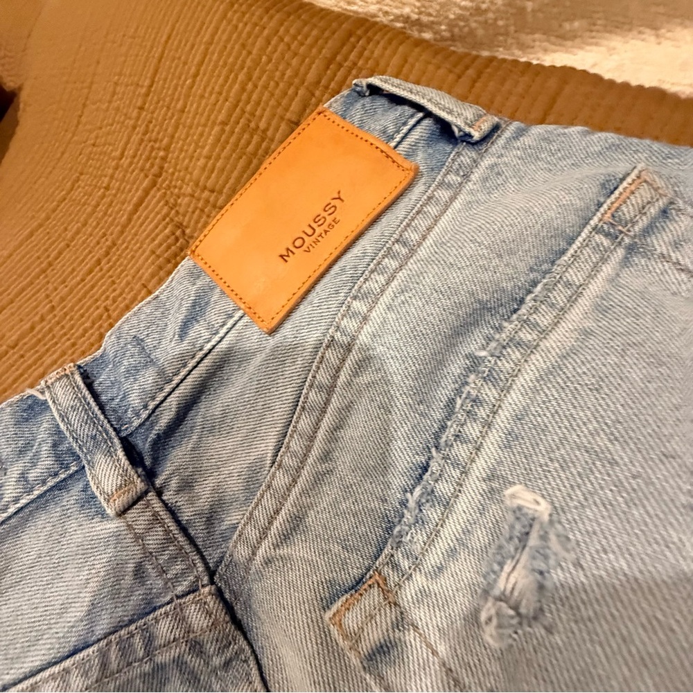 Moussy Light Blue Flare & Wide Leg Jeans
